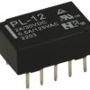 Przekaźnik; bistabilny; PL-12; 12V; DC; 2 styki przełączne; 1 cewka; 0,5A; 125V AC; 1A; 30V DC; do druku (PCB); Forward Relays;