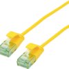 Kabel krosowy ROLINE RM UTP DataCenter Cat.6A (klasa EA), smukły, żółty, 0,5 m