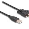 87201 USB 2.0 cable, A male to B male, screwable, 2 m