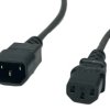 Przewód zasilający IEC C13 C14 10A - POSAC-C13-C14-18 czarny 1.8m
