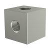 Mounting cube, brass, nickel-plated, (L x W x H) 10 x 10 x 10 mm, 05.60.533