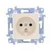 Simon 10 Gniazdo pojedyncze z uziemieniem kremowy 16A, szybkozłącza, CGZ1C.01/41