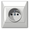 AKCENT Gniazdo pojedyncze z uziemieniem biały GP-1AZ/00 OSPEL