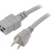 Kabel: 3X14awg, Iec C19 Żeński,Nema 5-15 (B) Wtyk, 3M Lt-202+549 Sjt 14/3 60C...