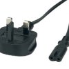 Przewód zasilający Wielka Brytania AC-UK IEC C7- POSAC-C7UK18BK czarny 1,8m
