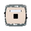 TREND Gniazdo multimedialne pojedyncze bez modułu (standard Keystone) beżowy 1GM-1P KARLIK