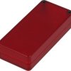 ABS miniature enclosure, (L x W x H) 65 x 30 x 15 mm, red/transparent, IP54, 1551CTRD