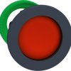 Pushbutton, unlabeled, unlit, groping, waistband round, red, front ring dark gray, mounting Ø 30.5 mm, ZB5FA46
