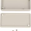 ABS miniature enclosure, (L x W x H) 80 x 40 x 15 mm, light gray (RAL 7035), IP54, 1551LGY