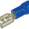 Konektor; 4,8x0,8mm; 1,5÷2,5mm2; płaski nasuwka; izolowany; KPIF48B; niebieski; proste; na przewód; zaciskany; 1 tor; SGE