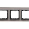 SONATA PRESTIGE Ramka 3 potrójna szklana 4 mm szare szkło + ramka czarna R-3RGC/41/25 OSPEL