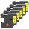 Taśma 5x D1 45018 do drukarki DYMO 12mm 7m żółta taśma czarny nadruk /5szt./