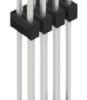 Pin header, 8 pole, pitch 2.54 mm, straight, black, SL142358Z
