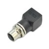RJ45 Female to M12 4 Pin Female Adapter