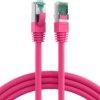 Patch cable, RJ45 plug, straight to RJ45 plug, straight, Cat 6A, S/FTP, LSZH, 0.25 m, magenta, MK6001.0,25MA