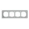DECO Ramka poczwórna srebrny metalik 7DR-4