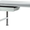 Manuflex AS0006.7035 Pojedyncza półka w kolorze jasnoszarym RAL 7035, z zamkiem, do głębokości stołu 800 mm, szer. X gł.