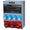 63A, 4xGS 250V, 2xCEE 16A 5P, 1xCEE 32A 5P, Rozdzielnica budowlana ścienna, IP44, ERP63AB1 17383