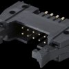 Pin connector, 10-pin, with interlock, straight