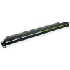 Patch panel RACK 19 kat.6 24p UTP z półką 1U czarny DataGate+ Molex