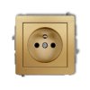 DECO Gniazdo pojedyncze z/u 2P+Z złoty 29DGP-1zp