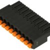 Łączówka; rozłączna; 0225-0810; 10 torów; R=3,50mm; 21,4mm; 8A; 300V; na przewód; proste; otwór okrągły; czarny; Dinkle; RoHS