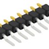 Pin header, 8 pole, pitch 2.54 mm, straight, black, SL12SMD0318S