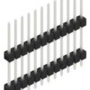 Pin header, 12 pole, pitch 2.54 mm, straight, black, 10051159
