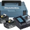 Makita 197952-5 Makita DC18RC - Batterieladegerät + Batterie 2 x Ładowarka i akumulator do elektronarzędzi 18 V 3 Ah Li