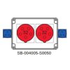 Rozdzielnica 2x5x32A 2x3x16A INA=32A IP54 SB-004005-S0050-54