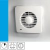 Wentylator domowy RIVIO 100 WC+ (LS) kontrolka LED, klapka zwrotna, wyłącznik czasowy, fi 100 mm, kolor biały