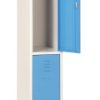 Szafa 2-drzwiowa, kolor: Niebieski, Jasnoszary, 1800 mm x 300 mm x 500mm, AKAZE
