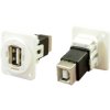 Cliff CP30209NXW Adapter Socket USB-A to USB-B 1pc Built-in USB Socket
