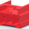 Socket header, 3 pole, pitch 6 mm, straight, red, 2-1969688-3