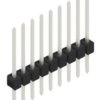Pin header, 9 pole, pitch 2.54 mm, straight, black, 10046583