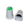 Gałka potencjometru szara GS14 -ZIELONA (2szt)