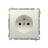 Simon Basic Gniazdo wtyczkowe pojedyncze z uziemieniem 16A 250V z przesłonami, szybkozłącza, beż BMGZ1CZ.01/12