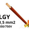 Przewód LGY 1,5 mm2 brązowy (450/750V) jednożyłowy linka H07V-K (krążki 100m) G-102939 TELEFONIKA