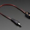Adafruit 9V battery clip with 5.5mm/2.1mm plug