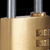 Y150B/40/130/1/B Combination lock, brass, 4-digit numerical sequence, 40 mm