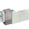 Pneumatyczne zawory elektromagnetyczne SMC 5/3 24V dc 5/3 portowy