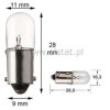 Żarówka 12V 1,2W; BA9S bagnetowa biała 100mA