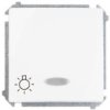 Simon Basic Przycisk /Światło/ Z Podświetleniem, Szybkozłącza, Biały Bms1l.01/11