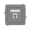 DECO Gniazdo telefoniczne 1xRJ11 4-stykowy beznarzędziowe szary mat 27DGT-1 KARLIK