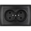 Gniazdo podwójne z uziemieniem VCX WESA LC 16 Czarny
