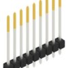 Pin header, 9 pole, pitch 2.54 mm, straight, black, 10048758