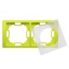 SIMON BASIC NEOS Ramka 2 podwójna uniwersalna z kompletem uszczelek limonkowa metalizowana BMRC2B/036 KONTAKT SIMON