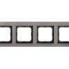 SONATA PRESTIGE Ramka 4 poczwórna aluminiowa 4 mm szczotkowana satyna + ramka czarna R-4RAC/63/25 OSPEL