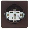 Akcent Gniazdo Bryzgoszczelne Z/U Schuko Ip44 Klapka Przezroczysta Brązowe...