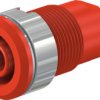 4 mm socket, flat plug connection, mounting Ø 12.2 mm, CAT III, red, 23.3000-22